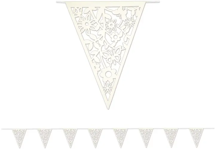 Wholesale Die-Cut Floral Pennant Banner(12x$3.39)