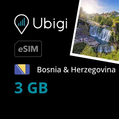 Bosnia & Herzegovina Prepaid eSIM data plan - 3GB| Ubigi