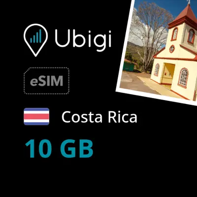 Costa Rica Prepaid eSIM data plan - 10GB| Ubigi