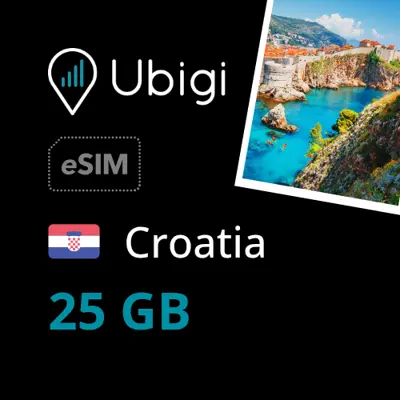 Croatia Prepaid eSIM data plan - 25GB| Ubigi