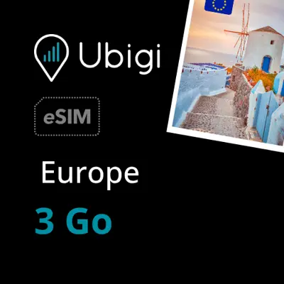 Oneoff Forfait eSIM prépayée - 3Go | Ubigi