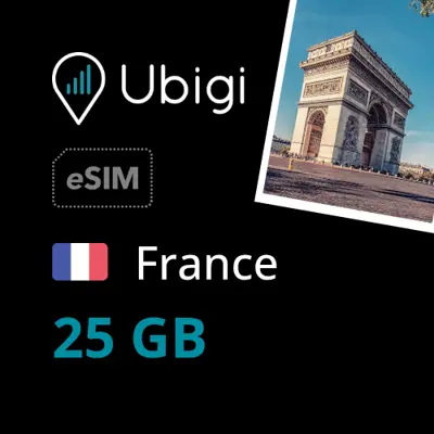 France Prepaid eSIM data plan - 25GB| Ubigi