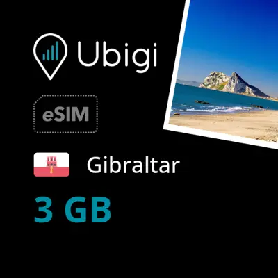 Gibraltar Prepaid eSIM data plan - 3GB| Ubigi