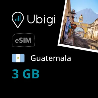 Guatemala Prepaid eSIM data plan - 3GB| Ubigi