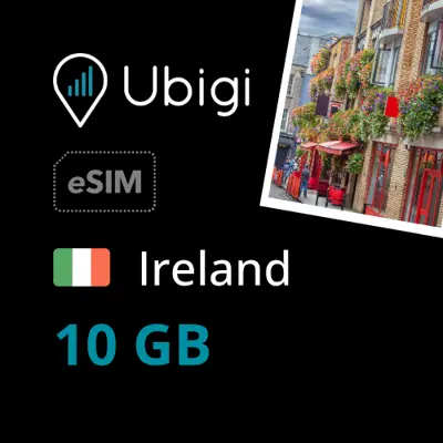 Ireland Prepaid eSIM data plan - 10GB| Ubigi