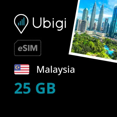 Malaysia Prepaid eSIM data plan - 25GB| Ubigi
