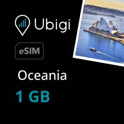 Oceania Prepaid eSIM data plan - 1GB| Ubigi