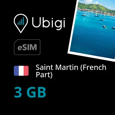 Saint Martin (French Part) Prepaid eSIM data plan - 3GB| Ubigi