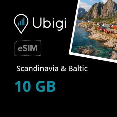 Scandinavia & Baltic Prepaid eSIM data plan - 10GB| Ubigi
