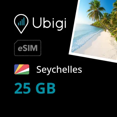 Seychelles Prepaid eSIM data plan - 25GB| Ubigi