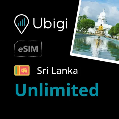 Sri Lanka Prepaid eSIM data plan - Unlimited| Ubigi