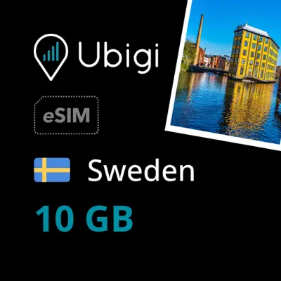Sweden Prepaid eSIM data plan - 10GB| Ubigi