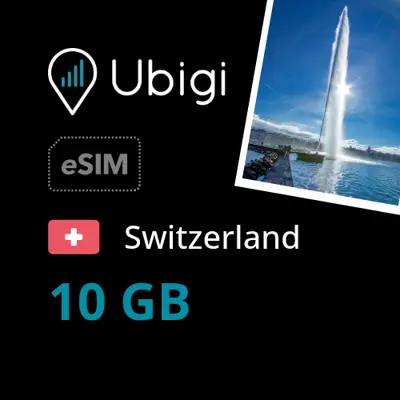 Switzerland Prepaid eSIM data plan - 10GB| Ubigi