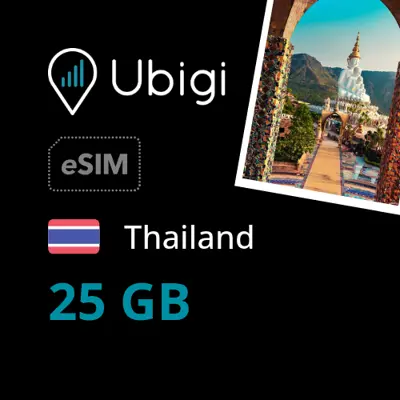Thailand Prepaid eSIM data plan - 25GB| Ubigi