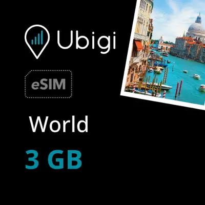 World Prepaid eSIM data plan - 3GB| Ubigi