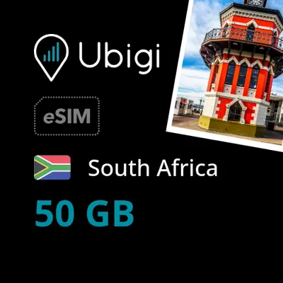 South Africa Prepaid eSIM data plan - 50GB| Ubigi