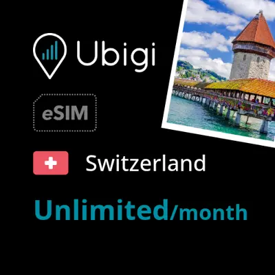 Switzerland Prepaid eSIM data plan - Unlimited| Ubigi