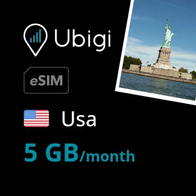 USA Prepaid eSIM data plan - 5GB/month| Ubigi