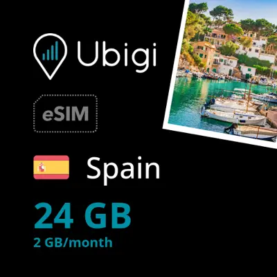 Spain Prepaid eSIM data plan - 2GB/month| Ubigi
